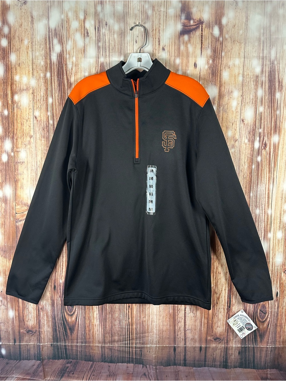 San Francisco Giants Cool Base Men's 1/4 Zip Pullover Long Sleeve Size Medium